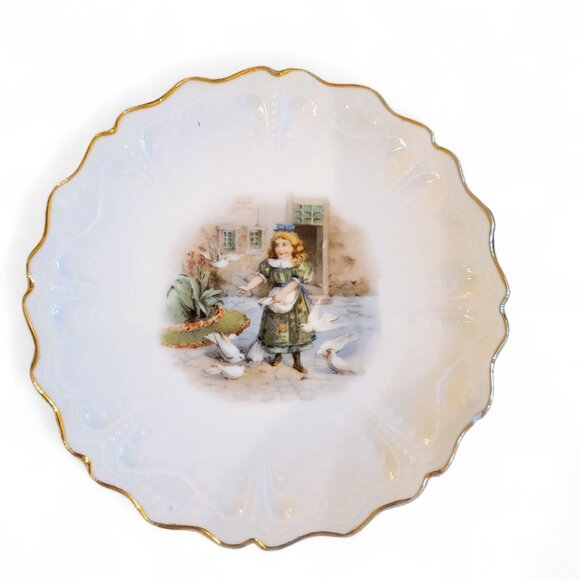 Antique 22-Piece Child Tea Set with Animal Scenes, German Victorian 1880s‎ *See - Picture 4 of 16